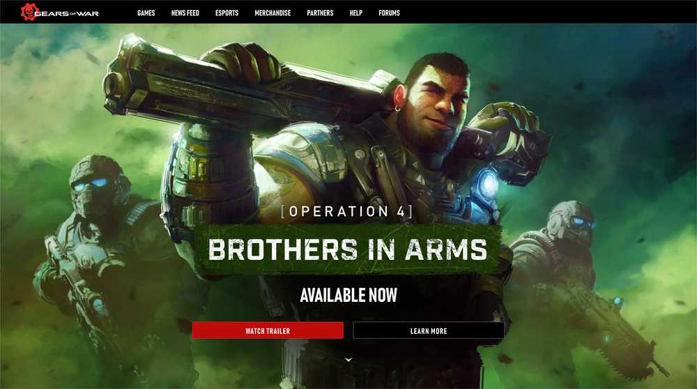 Gears of War Homepage Screenshot